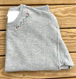 Christmas light collar sweatshirt
