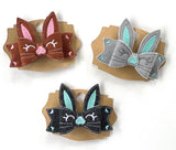 Easter bunny bow, in the hoop bow, felt Easter bunny bow