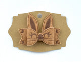 Easter bunny bow, in the hoop bow, felt Easter bunny bow