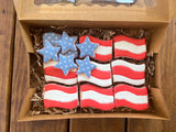 American flag cookie platter