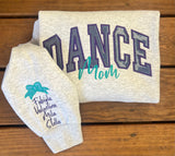 Dance mom sweater, bow with names
