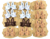 Easter bunny bow, in the hoop bow, felt Easter bunny bow