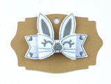 Easter bunny bow, in the hoop bow, felt Easter bunny bow