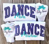 Dance mom sweater, bow with names