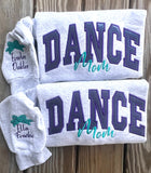 Dance mom sweater, bow with names