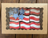 American flag cookie platter