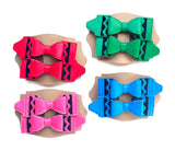 crayon hair bow, back to school bow