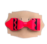 crayon hair bow, back to school bow