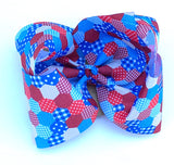 Americana patchwork large bow