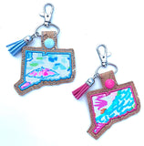 Lilly state keychain