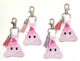Poop key chain, poop emoji, zipper pull