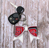 Team bow key chain