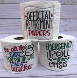 Toilet paper, customized toilet paper, gag gift,