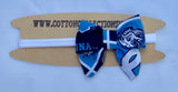 Tar Heel hair bow, UNC Chapel Hill fabric headband