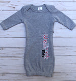 Collegiate infant gown.