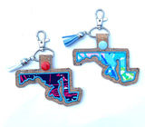 Lilly state keychain