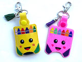 Hand sanitizer holder- crayon box