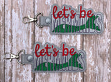 “Let’s be mermaids” key chain, mermaid key chain, mermaid snap tap