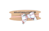 Baseball sailor bow, fabric bow