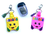 Hand sanitizer holder- crayon box