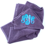 Lilly monogram hooded towel