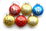 Wizard house crest glitter ornament