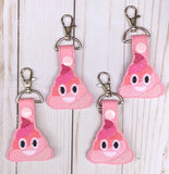 Poop key chain, poop emoji, zipper pull