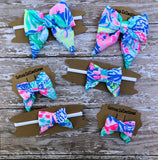 Lilly hair bow, Lilly headband mermaid cove