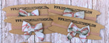Baseball sailor bow, fabric bow