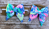 Lilly hair bow, Lilly headband mermaid cove