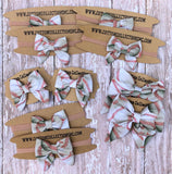 Baseball sailor bow, fabric bow