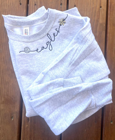 Eagle collar volleyball sweatshirt