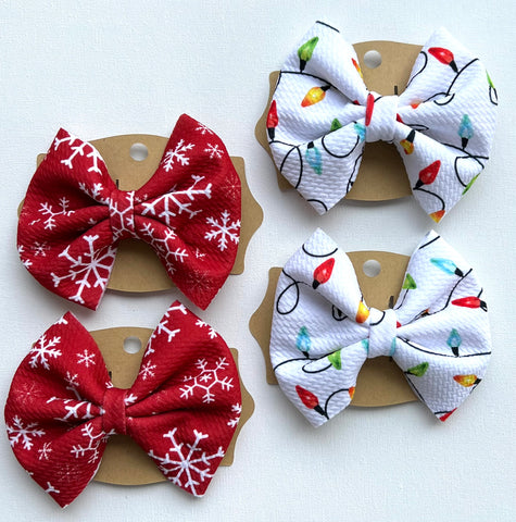 Christmas fabric bows