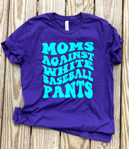 Moms against white baseball pants