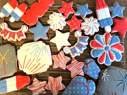 Fourth of July cookies assorted dozen