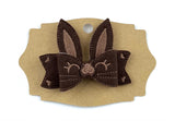 Easter bunny bow, in the hoop bow, felt Easter bunny bow