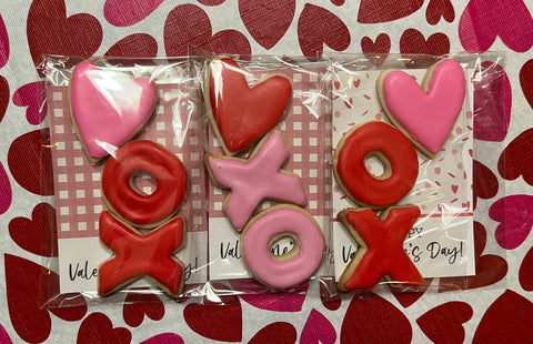 Valentine cookie gift sets - individuals, gift ready