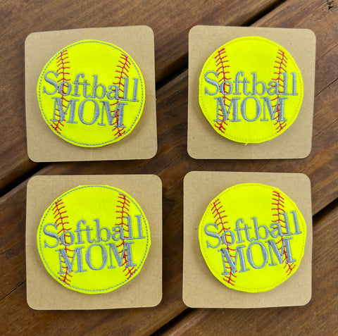 Softball mom bag charm