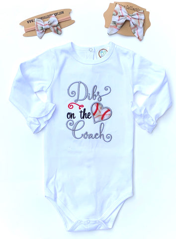 Dibs on the Coach shirt, coach’s kid, tball sister, baseball sister