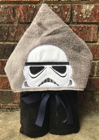 Storm trooper hooded towel
