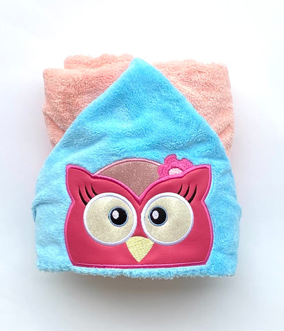 Hooded towel, owl towel