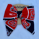 NC State hair bow, Wolfpack fabric headband