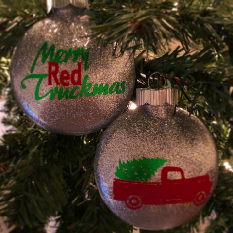 Merry Red Truckmas ornament