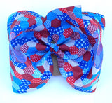 Americana patchwork large bow
