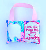 Lilly pulitzer tooth fairy pillow