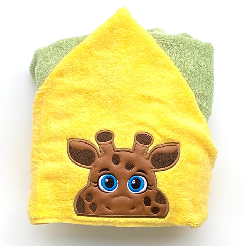 Giraffe hooded towel