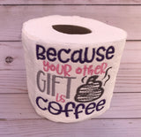 Toilet paper, customized toilet paper, gag gift,
