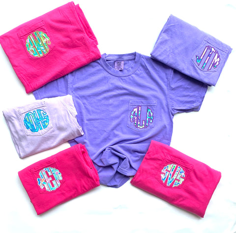 Lilly Inspired Monogram Comfort Colors T-Shirt