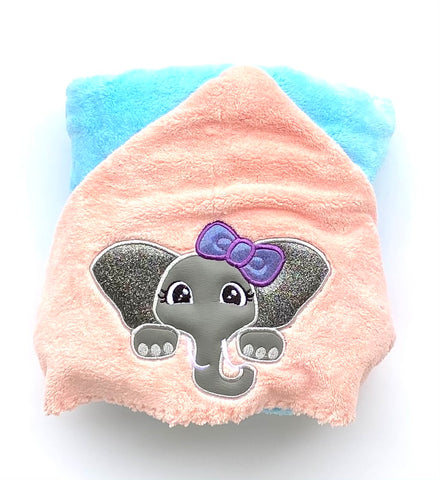 Elephant hooded towel