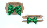 St Patrick’s bow, fabric bow, first st paddy’s day